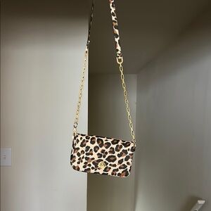 Tory Burch Brown and Gold Crossbody Bag